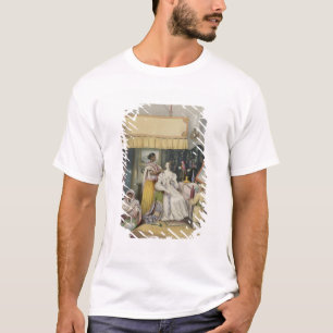 Unga dam toalett, pläterar 2 från 'Anglo Indien T-shirt