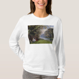 Unga damer vid en flod t-shirt