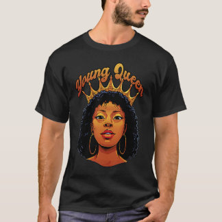 Unga drottningens svarta historia månad afroamerik t shirt