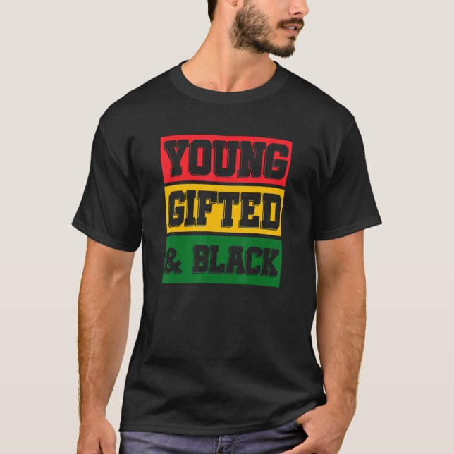 Unga Ed och Black African Roots Black History Mon T Shirt (Framsida)