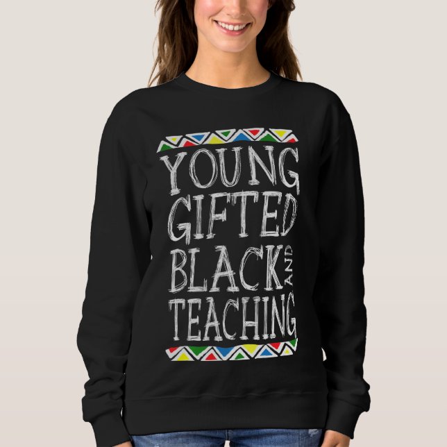 Unga Ed- och Black Teacher Coola Black History Mon T Shirt (Framsida)