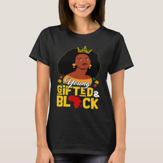 Unga ed och svart tjej Melanin Drottning Flickor K T Shirt