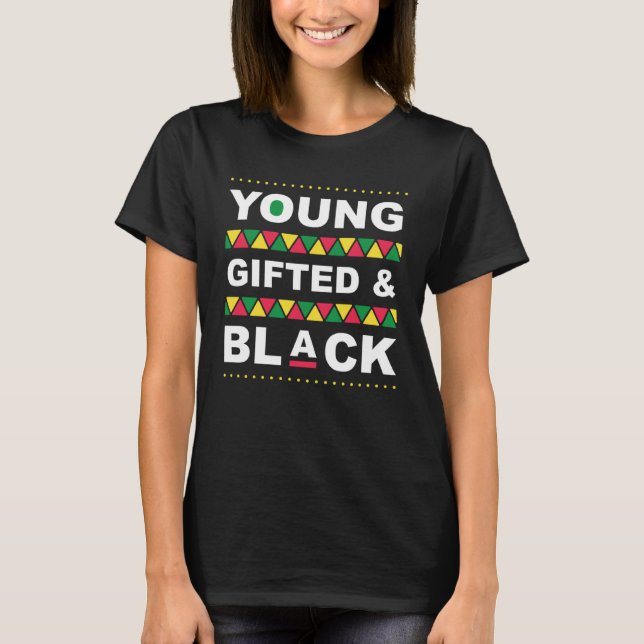 Unga ed och svarta svarta historiemånaden afrikans t shirt (Framsida)