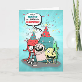 Unga farmefhew Birthday Monsters Tecknad Stil Kort