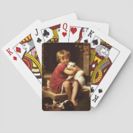 Unga flickans favoritkatt (Perrault) Casinokort