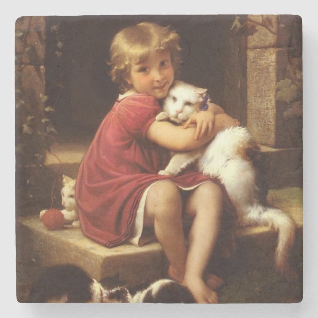 Unga flickans favoritkatt (Perrault) Stenunderlägg (Framsidan)