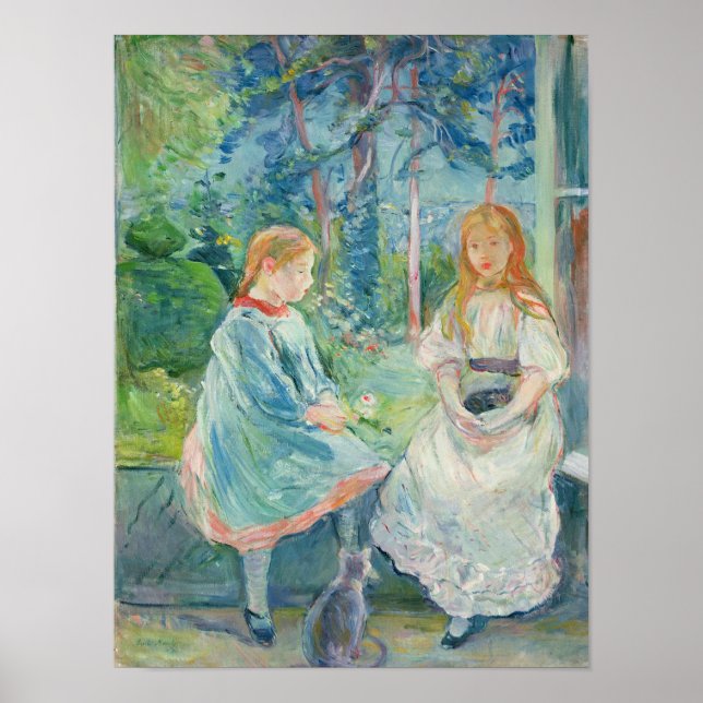 Unga flickor i fönstret, 1892 poster (Framsidan)