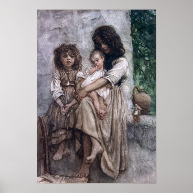 Unga flickor i Ischia Poster (Framsidan)