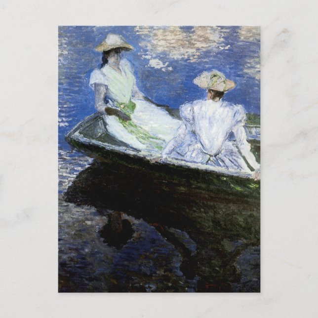 Unga flickor i Rwing Boat Vykort (Framsida)