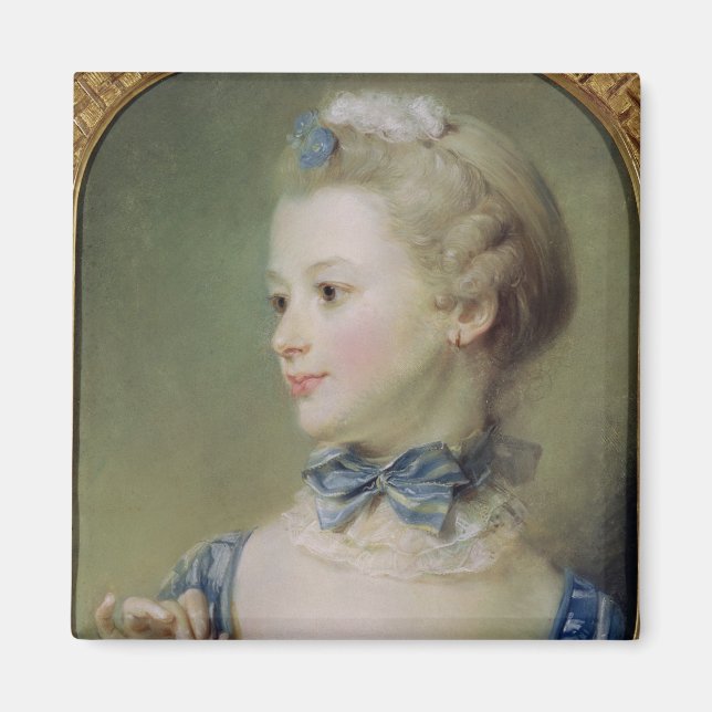 Unga flickor med katt magnet (Framsidan)