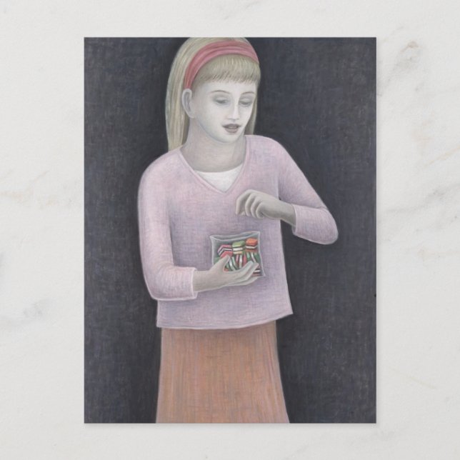 Unga flickor med sötsaker 2007 vykort (Framsida)