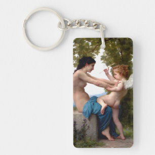 Unga flickor som försvarar sig mot Eros Cupid