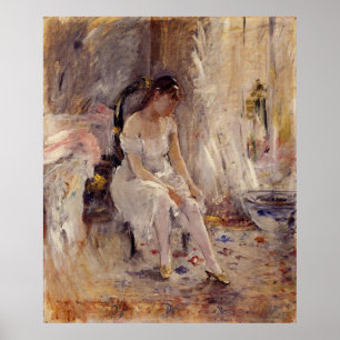 Unga flickor som sätter på sig sina lager - Poster