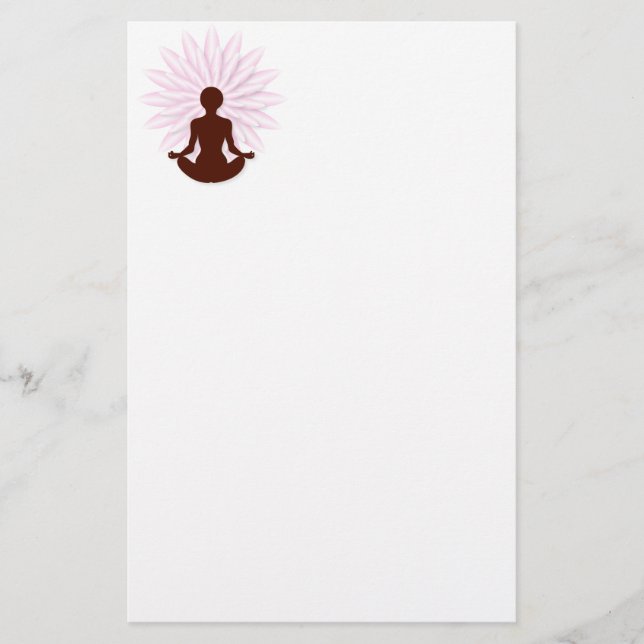 Unga flickor som tränar yoga brevpapper (Framsida)