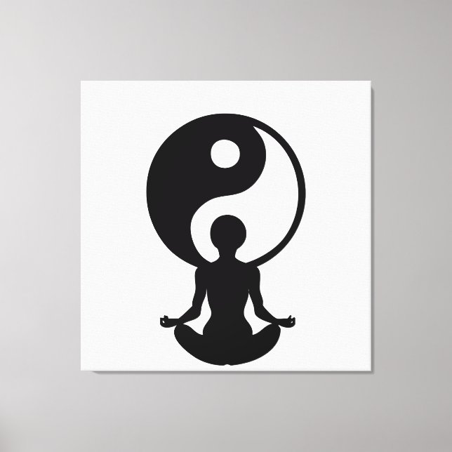 Unga flickor som tränar yoga canvastryck (Framsida)