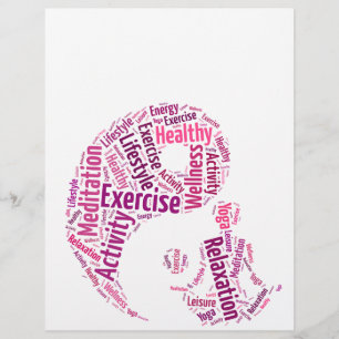 Unga flickor som tränar yoga under Yin Yang-symbol Reklamblad