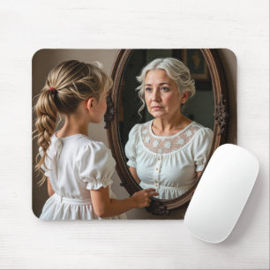 Unga flickor Tittar på mormor Reflection Musmatta