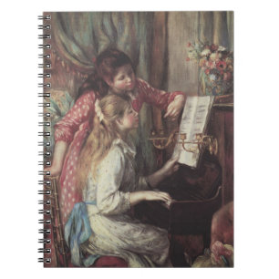 Unga flickor vid Piano av Pierre Renoir Anteckningsbok