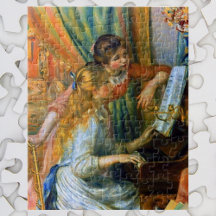 Unga flickor vid Piano av Pierre Renoir