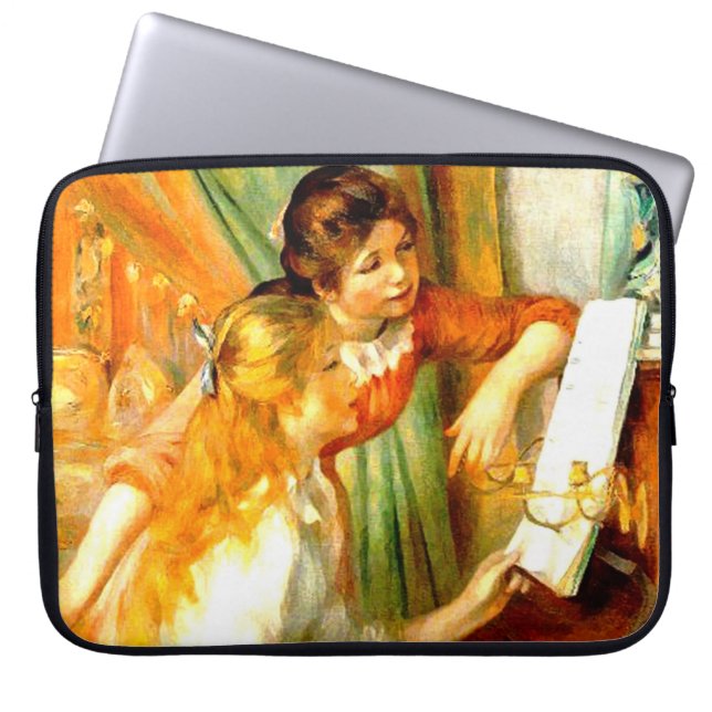 Unga flickor vid Piano Laptop sleeve (Framsidan)