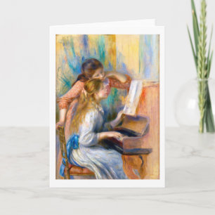 Unga flickor vid pianot, Renoir Kort