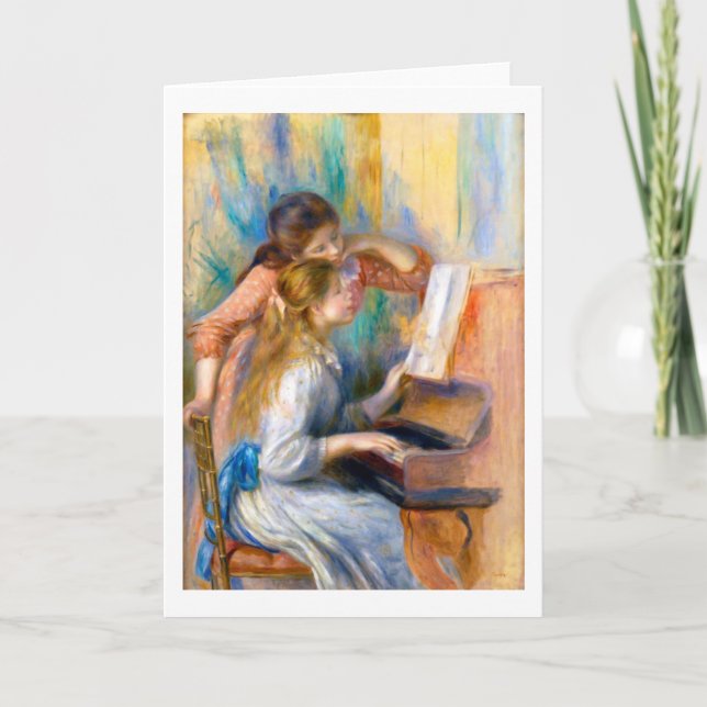 Unga flickor vid pianot, Renoir Kort (Framsida)