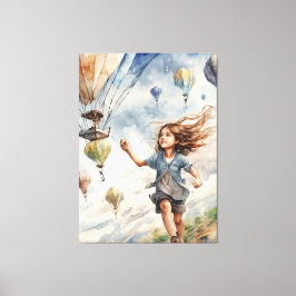 Unga flygande drakar canvastryck