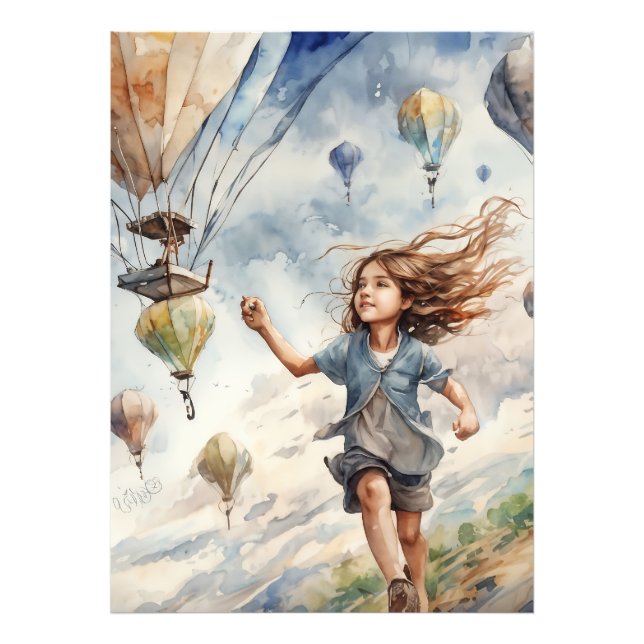 Unga flygande drakar fototryck (Framsidan)