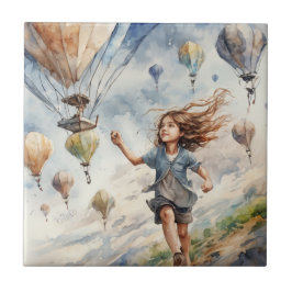 Unga flygande drakar kakelplatta