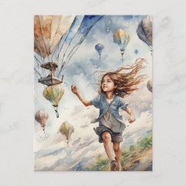 Unga flygande drakar vykort