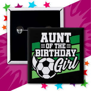 Unga fotbollsspelare Party Moster i Birthday Girl Knapp