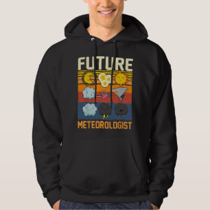 Unga framtida meteorolog väderman väderprognos hoodie