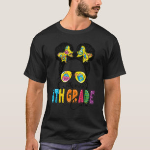 Unga fröken 8:e Klass Messy Bun Girl tillbaka till T Shirt