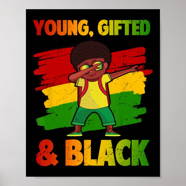 Unga gåvor och svart historik Månad för barn, utfa Poster (Framsidan)