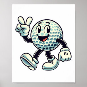 Unga golfspelare pojkar golf rolig  poster
