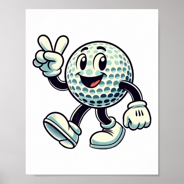 Unga golfspelare pojkar golf rolig  poster (Framsidan)