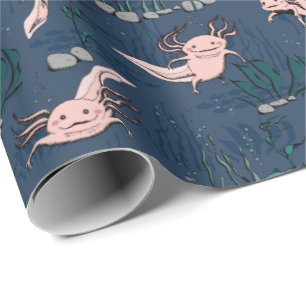Unga Grönten Underwater Axolotl Teckning Presentpapper