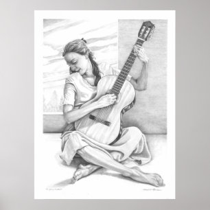 Unga Guitarist Poster