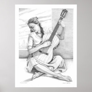 Unga Guitarist Poster