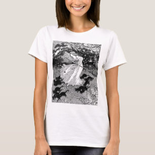 Unga häxor och svarta katter t-shirt