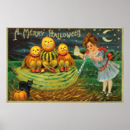 Unga Häxors Brygd: Pumpamän på Magisk Altar Poster
