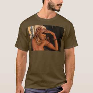 Unga Himba-kvinnor med huvudbonader och dekoration T Shirt
