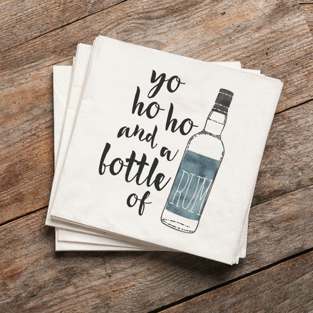 Unga Ho Ho och Flaska i Rum Pirat Pappersservett (Skapare uppladdad)