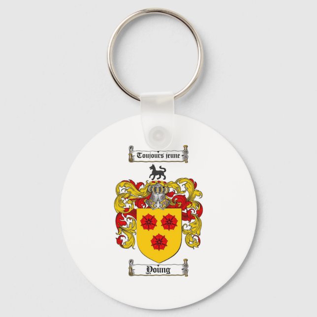Unga Jackar i Arm/Ungdomsfamiljen Crest Nyckelring (Framsida)