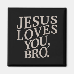 Unga Jesus Kärlek You Bro Funny Christian Boy Kids Magnet