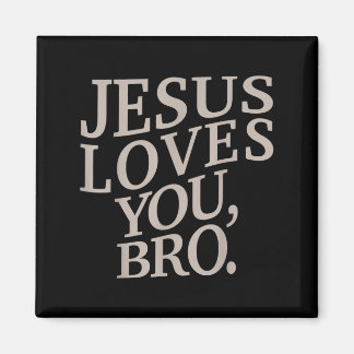 Unga Jesus Kärlek You Bro Funny Christian Boy Kids Magnet