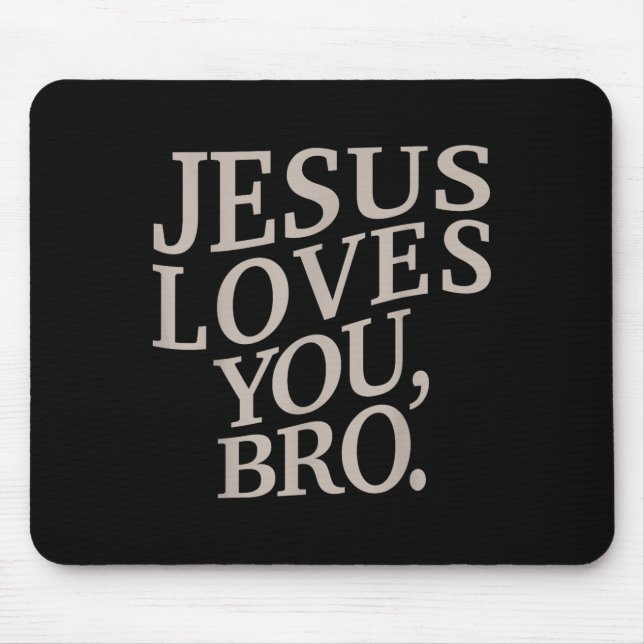 Unga Jesus Kärlek You Bro Funny Christian Boy Kids Musmatta (Framsidan)