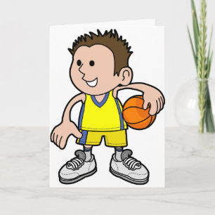 Unga kort för basketspelarehälsning