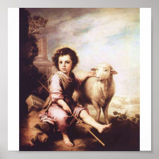 Unga Kristus som bra shepherd circa 1660 Poster