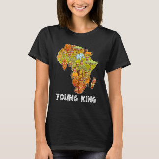 Unga Kung Afrikas lilla svarta Kung-historik Månad T Shirt